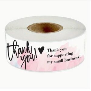 860 CT THANK YOU For supporting my small business 4 Rolls Sticker bundle